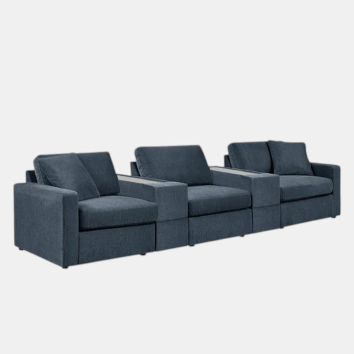 92121S9 Modmax 5-Piece Fabric Modular Sofa With Dual Storage Console - Ink | Signature Design By Ashley