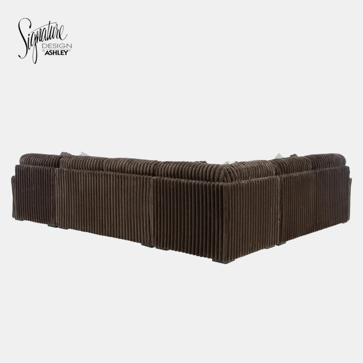 Midnight-madness 4-Piece Fabric Sectional Sofa With Chaise - Chocolate | Signature Design By Ashley