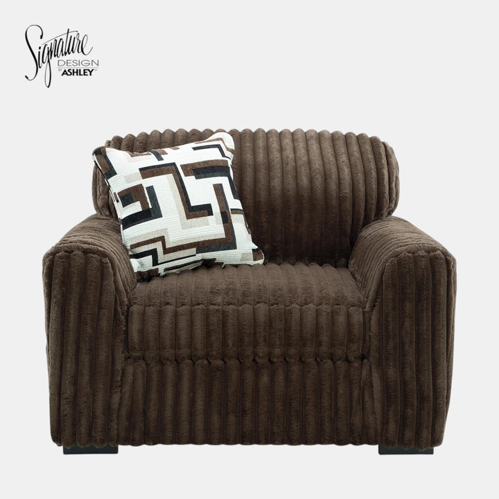 9810423 Midnight-madness Oversized Armchair In Fabric Upholstery - Chocolate | Signature Design By Ashley