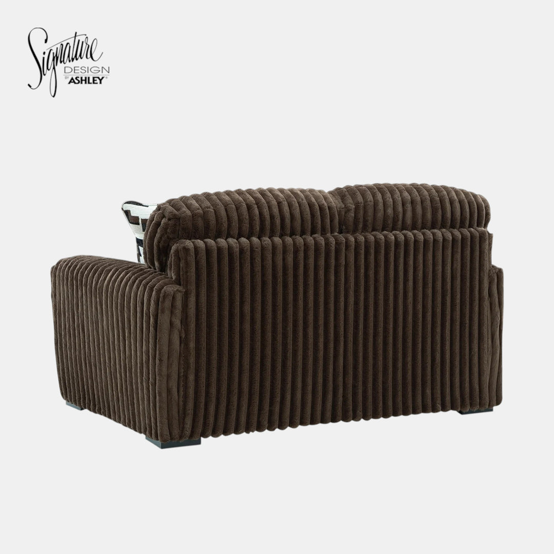 9810435 Midnight-madness Loveseat In Fabric Upholstery - Chocolate | Signature Design By Ashley