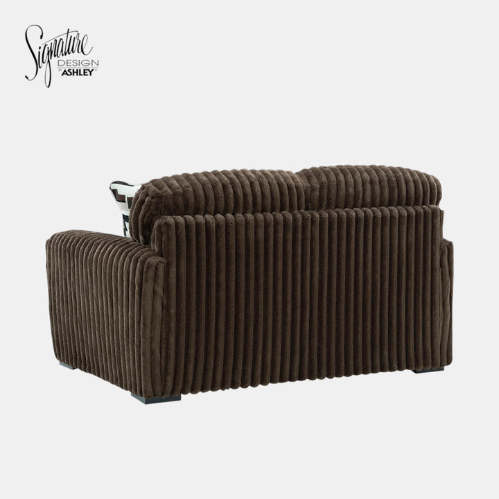 9810435 Midnight-madness Loveseat In Fabric Upholstery - Chocolate | Signature Design By Ashley