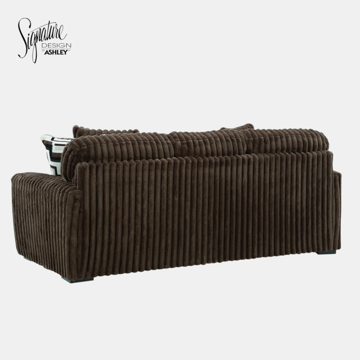 9810438 Midnight-madness Stationary Sofa In Fabric Upholstery - Chocolate | Signature Design By Ashley