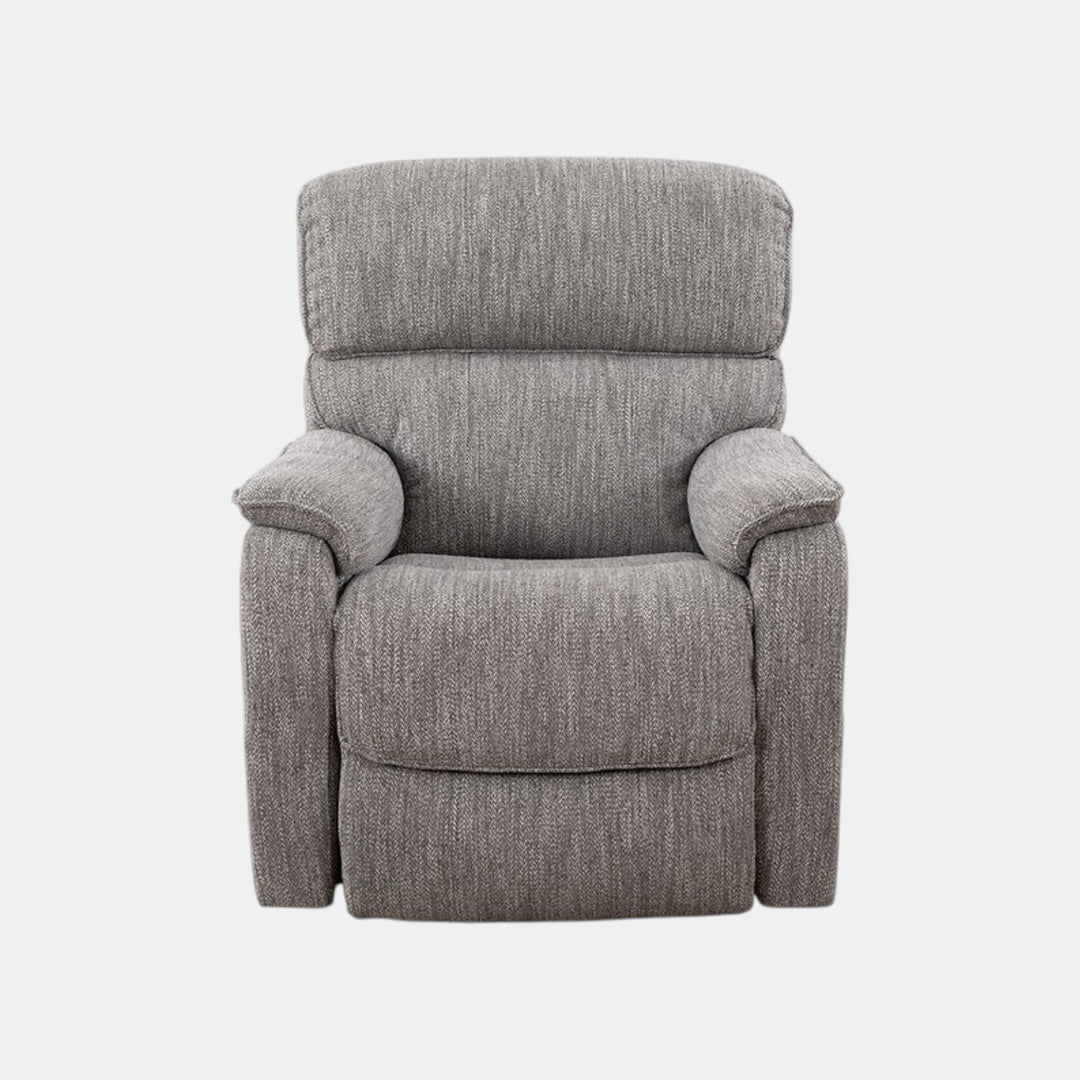 Kyle Grey Power Lift Recliner Chair In Fabric Upholstery - Close-Up Detail