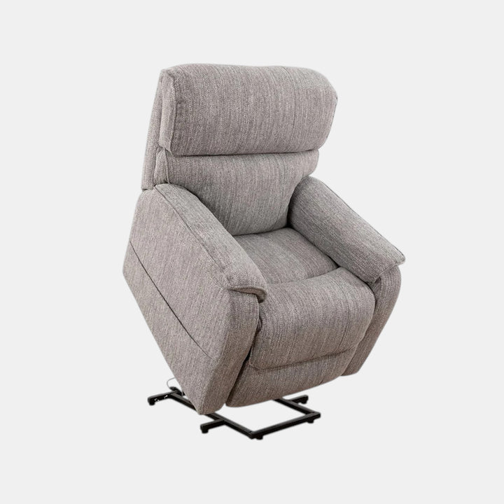 Kyle Grey Power Lift Recliner Chair In Fabric Upholstery - Room Setting