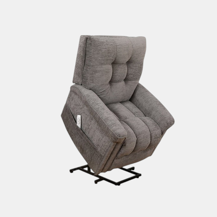 Wesley Grey Power Recliner Chair In Fabric Upholstery - Room Setting