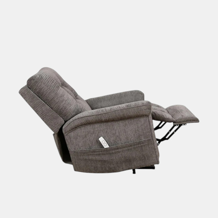 Wesley Grey Power Recliner Chair In Fabric Upholstery - Additional View