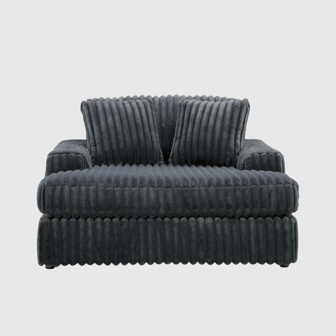 9810515 Midnight-madness Oversized Chaise In Fabric Upholstery - Gunmetal | Signature Design By Ashley
