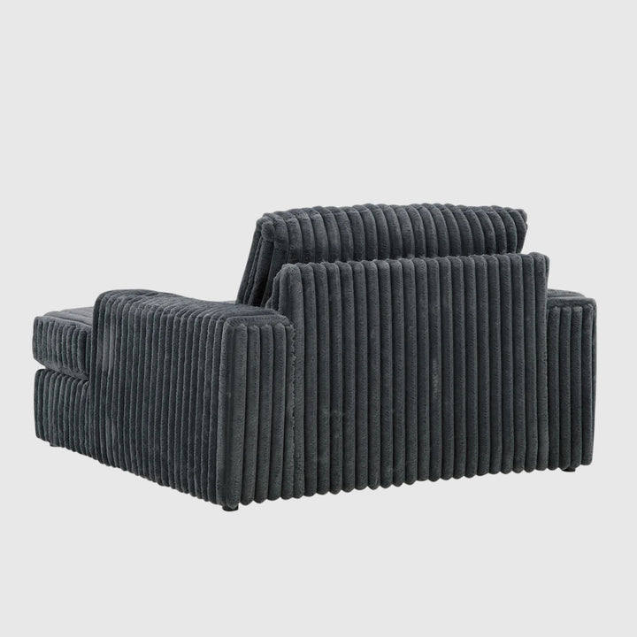 9810515 Midnight-madness Oversized Chaise In Fabric Upholstery - Gunmetal | Signature Design By Ashley