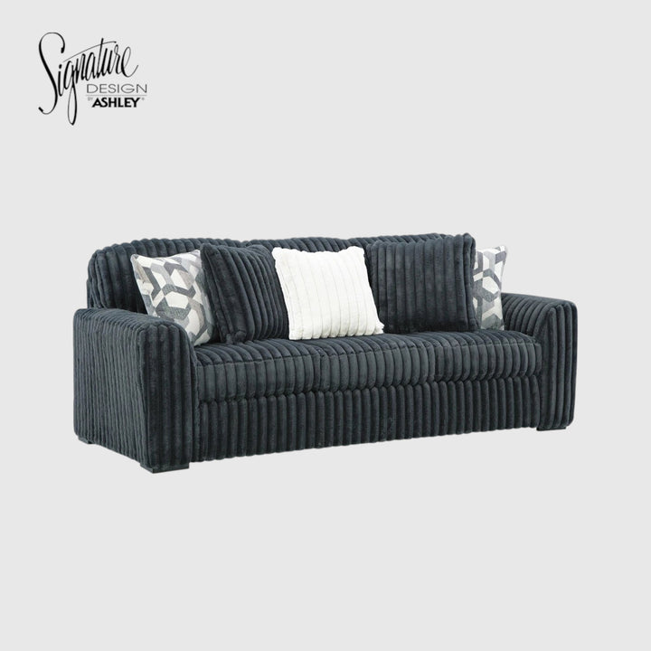 9810538 Midnight-madness Stationary Sofa In Fabric Upholstery - Gunmetal | Signature Design By Ashley