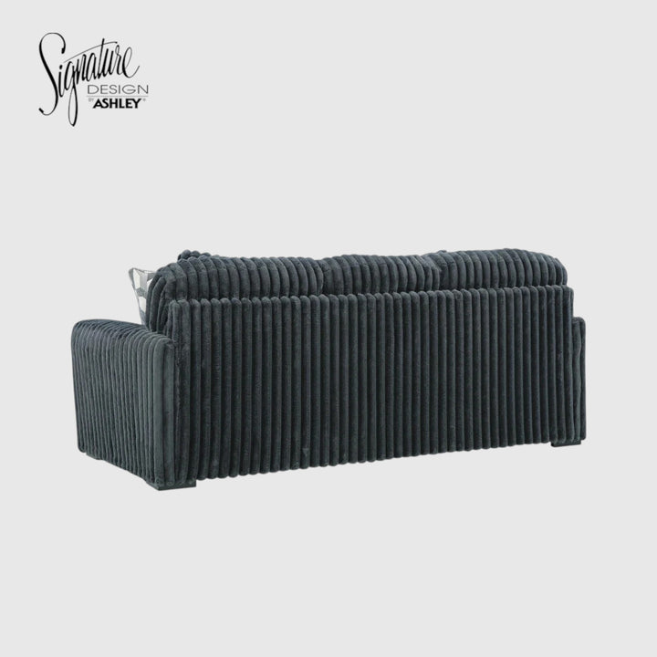 9810538 Midnight-madness Stationary Sofa In Fabric Upholstery - Gunmetal | Signature Design By Ashley