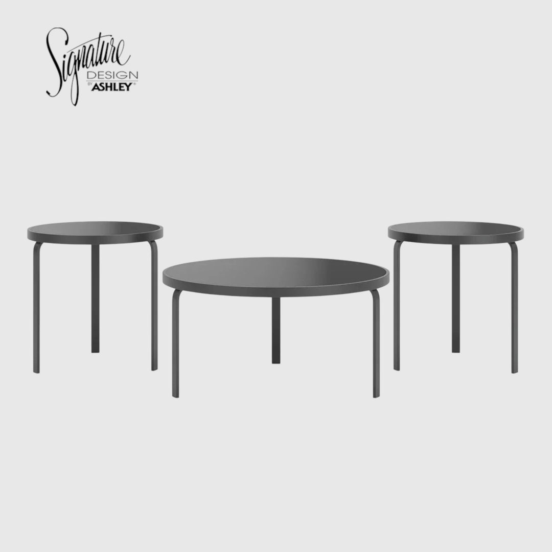 T139-13 Dorylin Occasional Table Set (Set of 3) - Black | Signature Design By Ashley