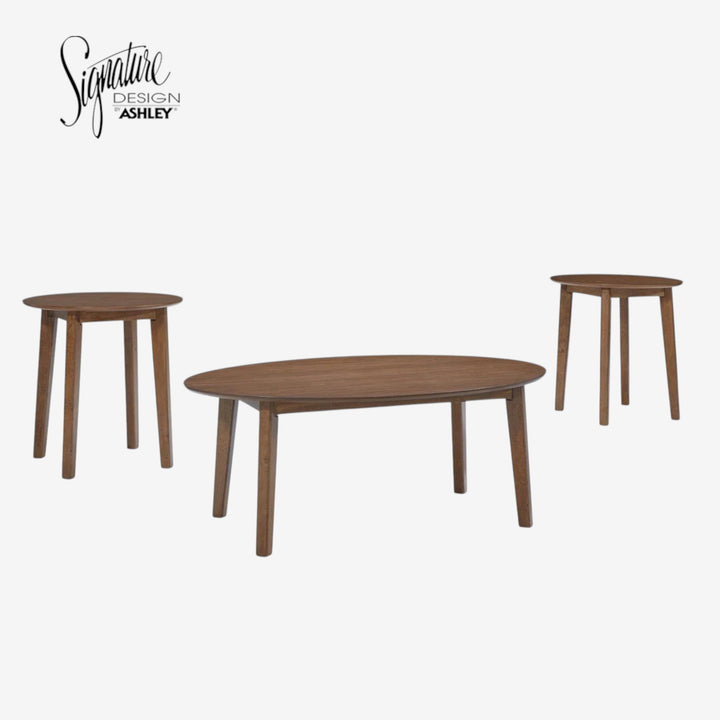 T155-13 Gordonay Occasional Table Set (Set of 3) - Brown | Signature Design By Ashley