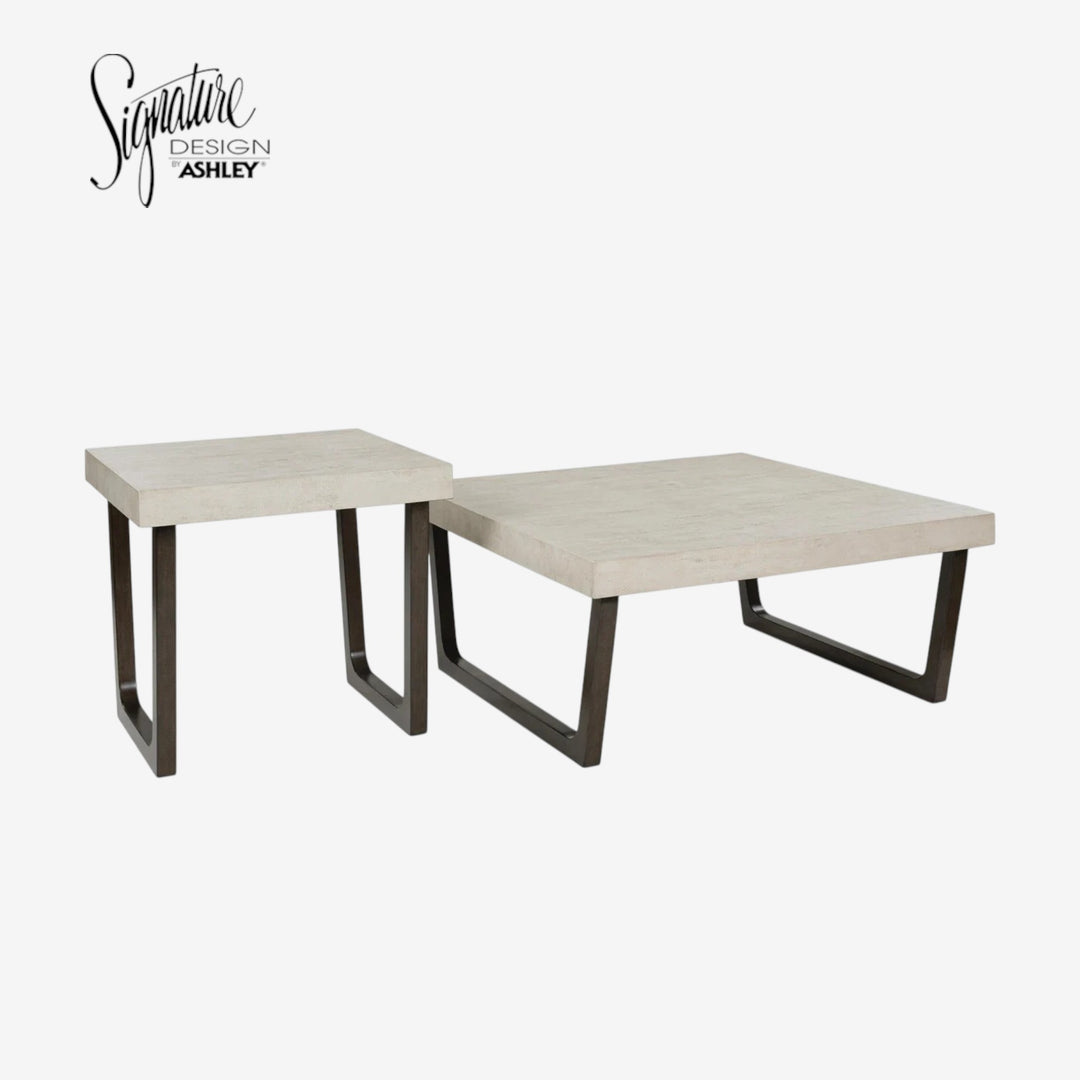 T202-12 Westenfort Occasional Table Set (Set of 2) - Espresso/ Grey | Signature Design By Ashley