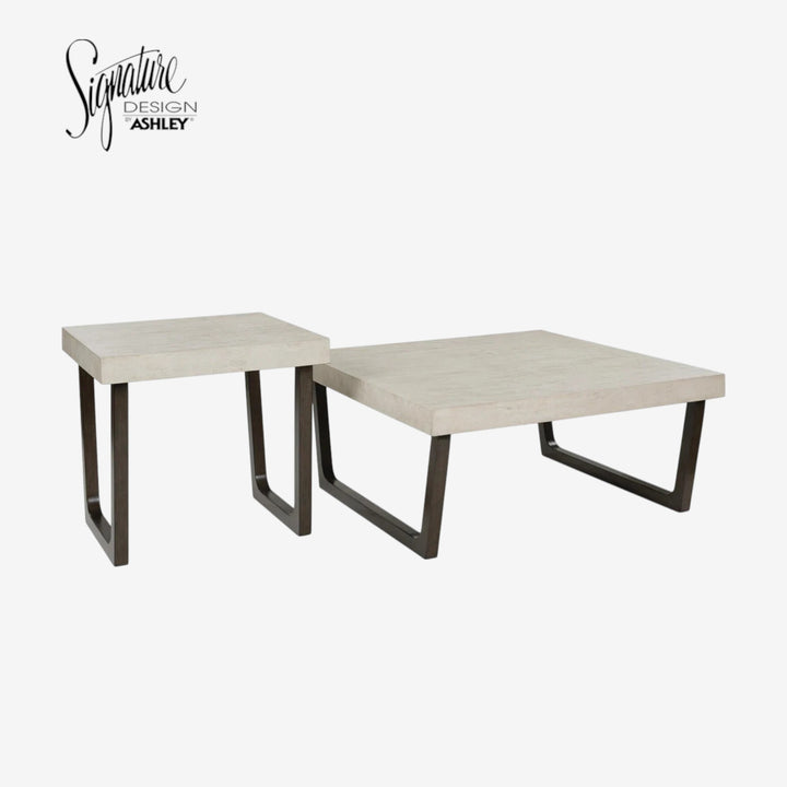T202-12 Westenfort Occasional Table Set (Set of 2) - Espresso/ Grey | Signature Design By Ashley