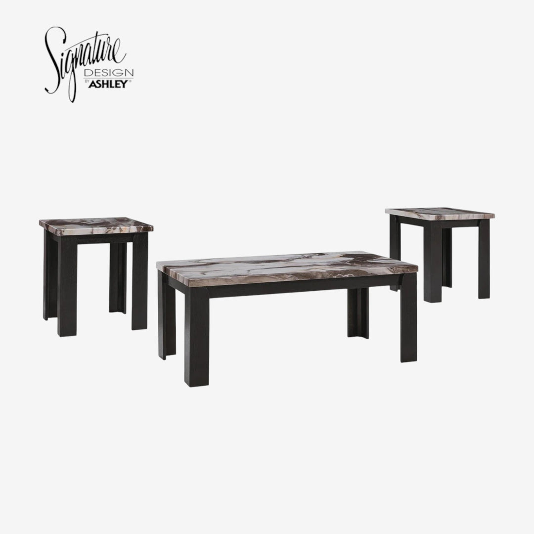 T255-13 Jazmore Occasional Table Set (Set of 3) - Dark Brown | Signature Design By Ashley