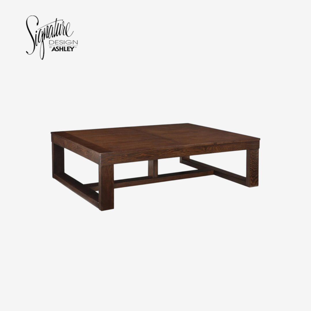 T481-1 Watson Wooden Coffee Table - Dark Brown | Signature Design By Ashley