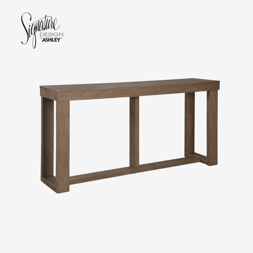 T471-4 Cariton Wooden Sofa/ Console Table - Greyish Brown | Signature Design By Ashley