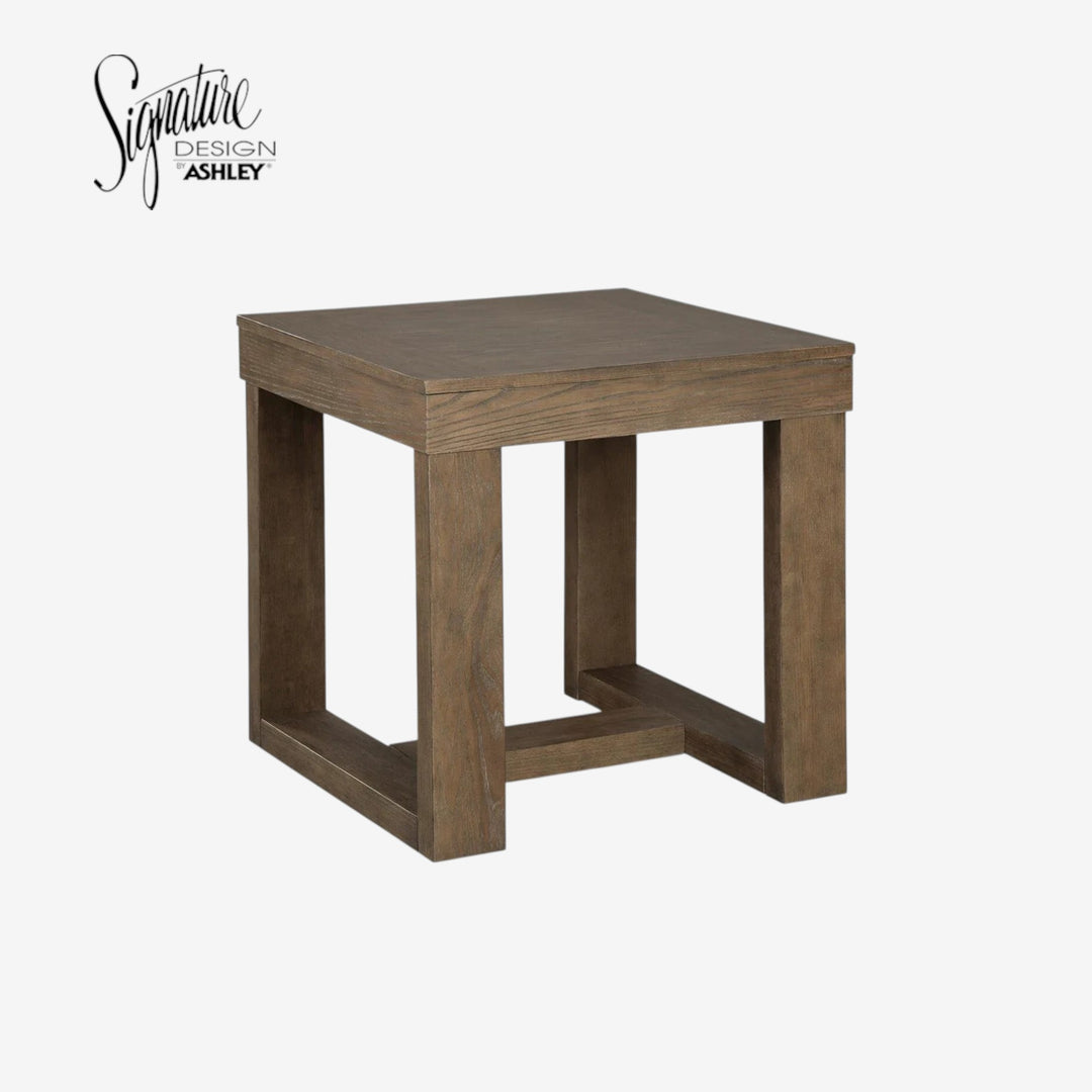 T471-2 Cariton Wooden End Table - Greyish Brown | Signature Design By Ashley