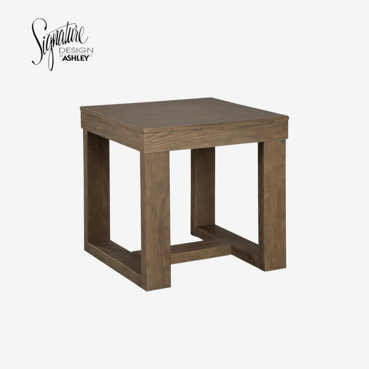T471-2 Cariton Wooden End Table - Greyish Brown | Signature Design By Ashley