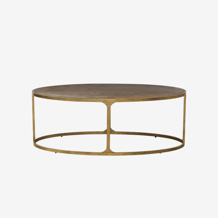 T399-0 Korajane Coffee Table With Tempered Glass Top - Antique Gold | Signature Design By Ashley