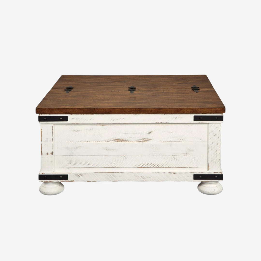 T459-20 Wystfield Wooden Coffee Table With Lift Top - White/ Brown | Signature Design By Ashley