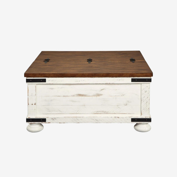 T459-20 Wystfield Wooden Coffee Table With Lift Top - White/ Brown | Signature Design By Ashley