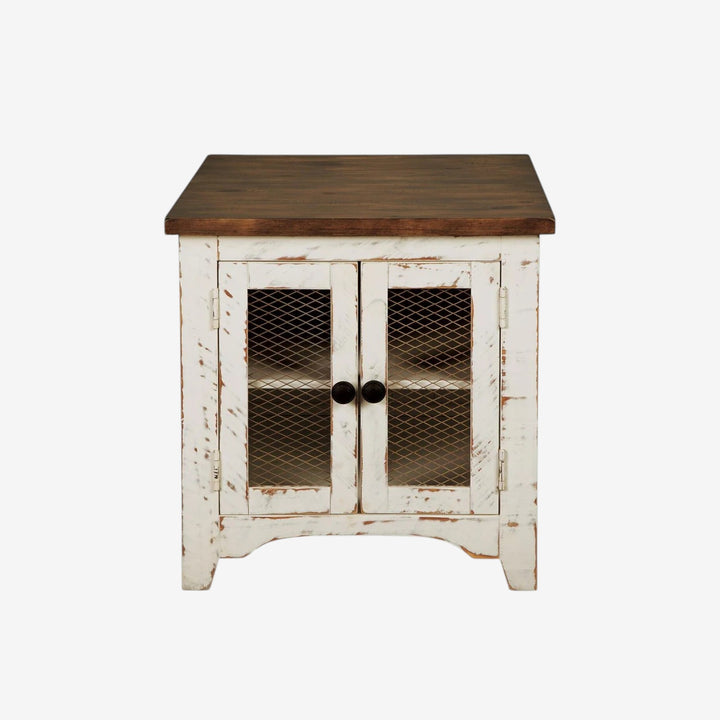 T459-3 Wystfield Wooden End Table - White/ Brown | Signature Design By Ashley