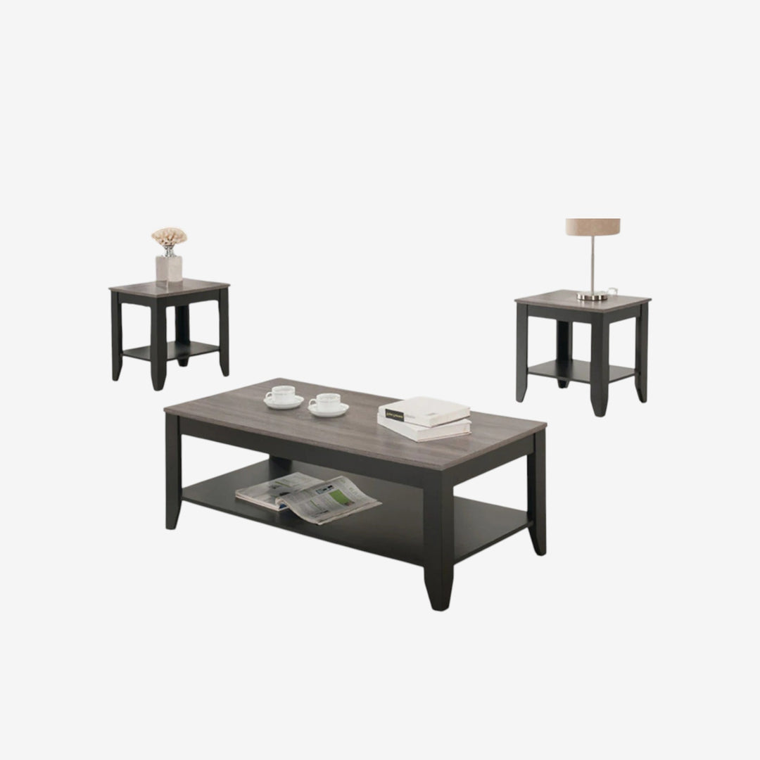 Silas Wooden 3-Piece Coffee Table Set With Espresso Finish