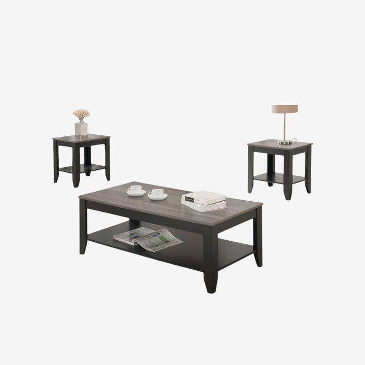 Silas Wooden 3-Piece Coffee Table Set With Espresso Finish