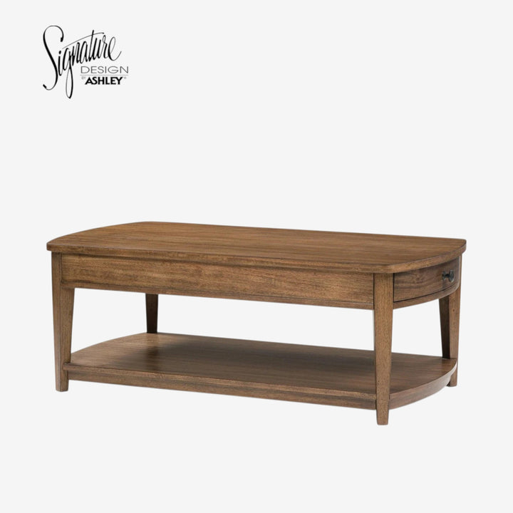 T513-1 Burkbyer Wooden Coffee Table - Brown | Signature Design By Ashley