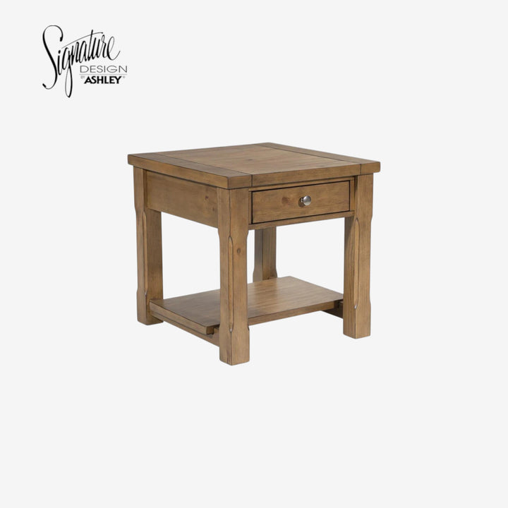 T539-3 Vandenmore Wooden End Table - Medium Brown | Signature Design By Ashley