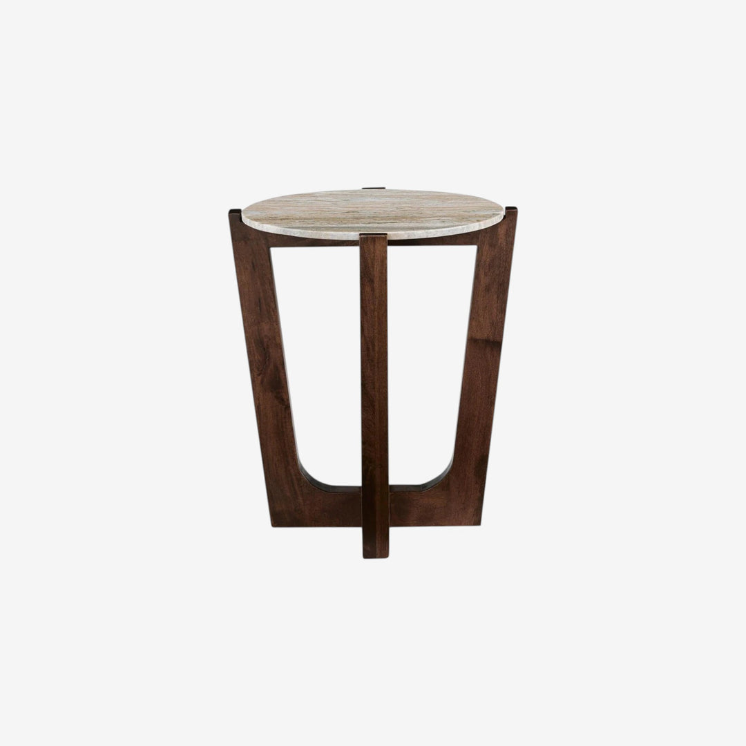 T667-6 Tanidore End Table With Marble Top - Warm Brown | Signature Design By Ashley