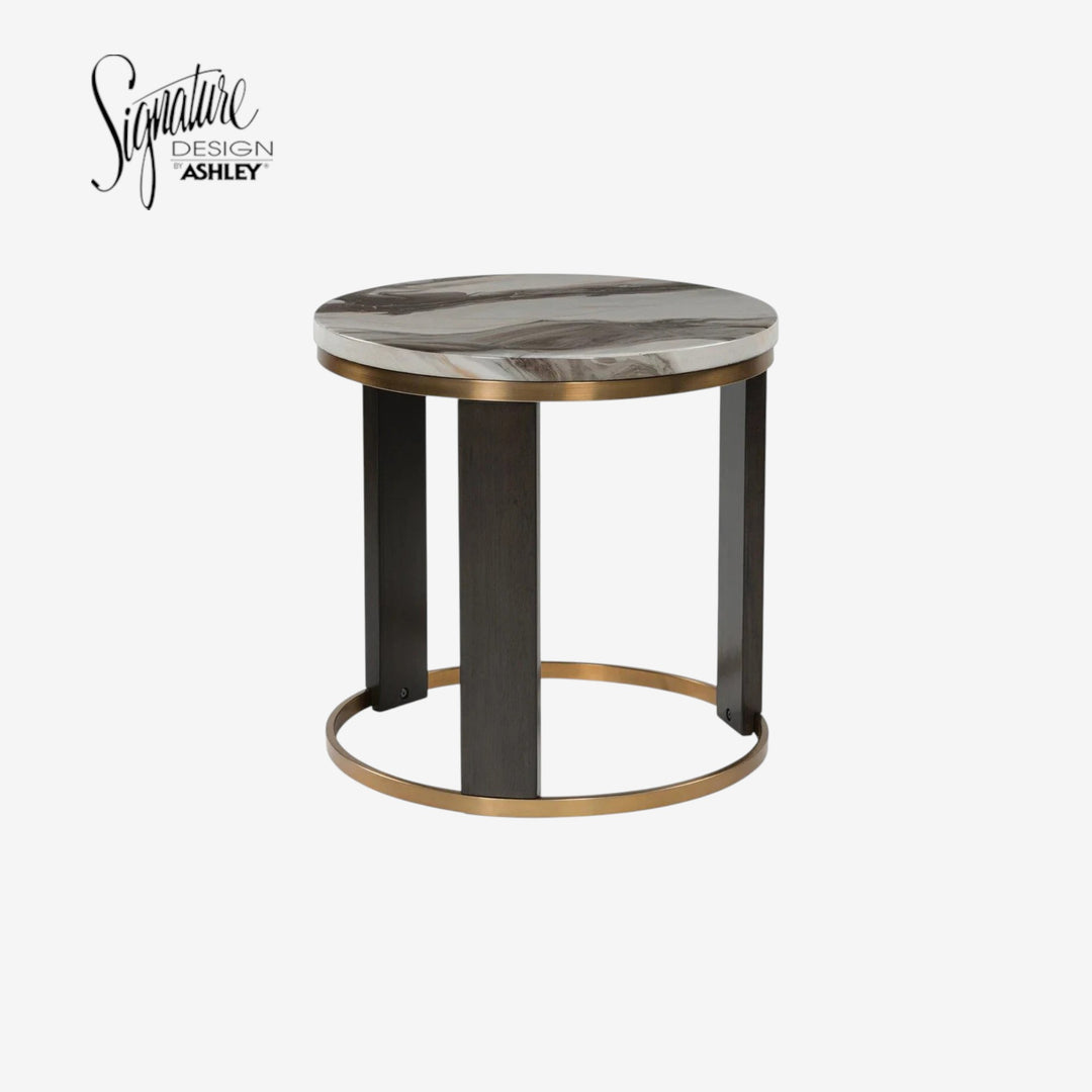 T671-6 Jazmore End Table - Brown/ Brass | Signature Design By Ashley