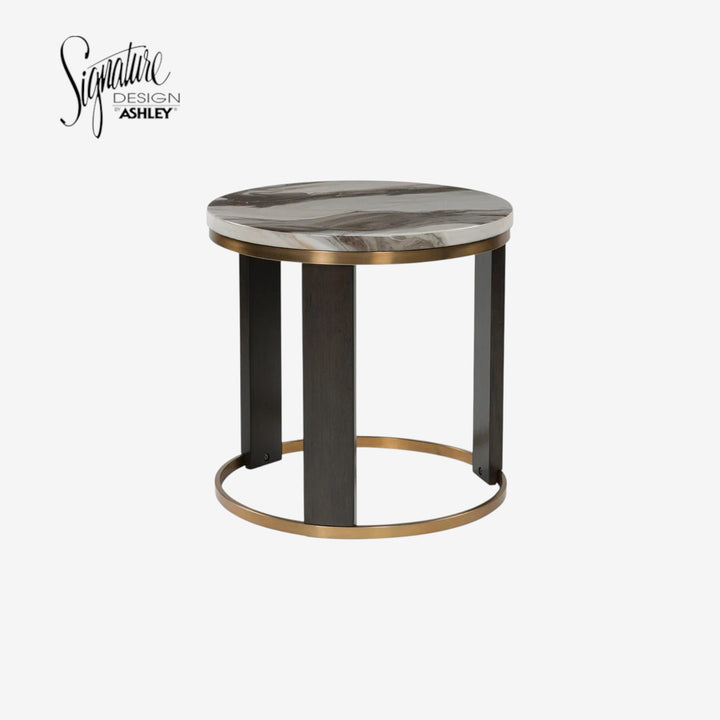 T671-6 Jazmore End Table - Brown/ Brass | Signature Design By Ashley