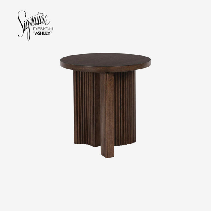T689-6 Korestone Wooden End Table - Dark Brown | Signature Design By Ashley