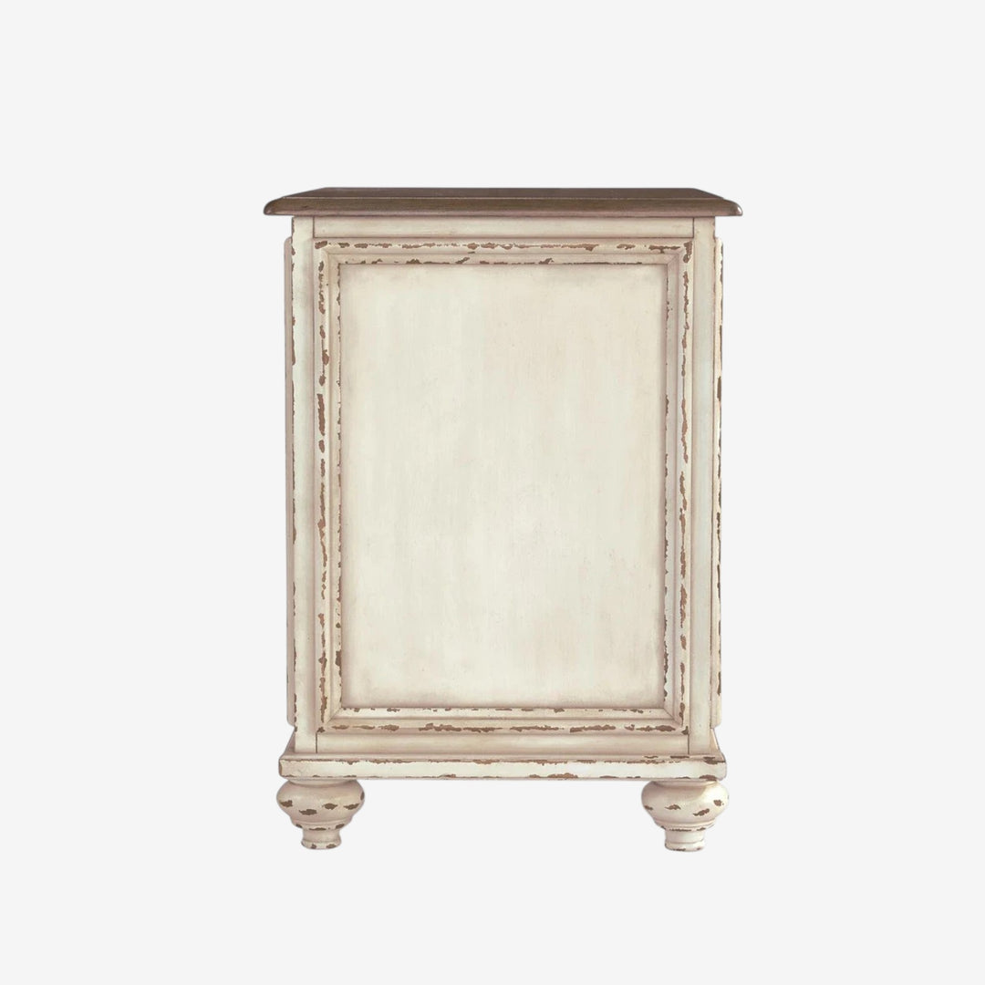T743-7 Realyn Chairside End Table - White/ Brown | Signature Design By Ashley