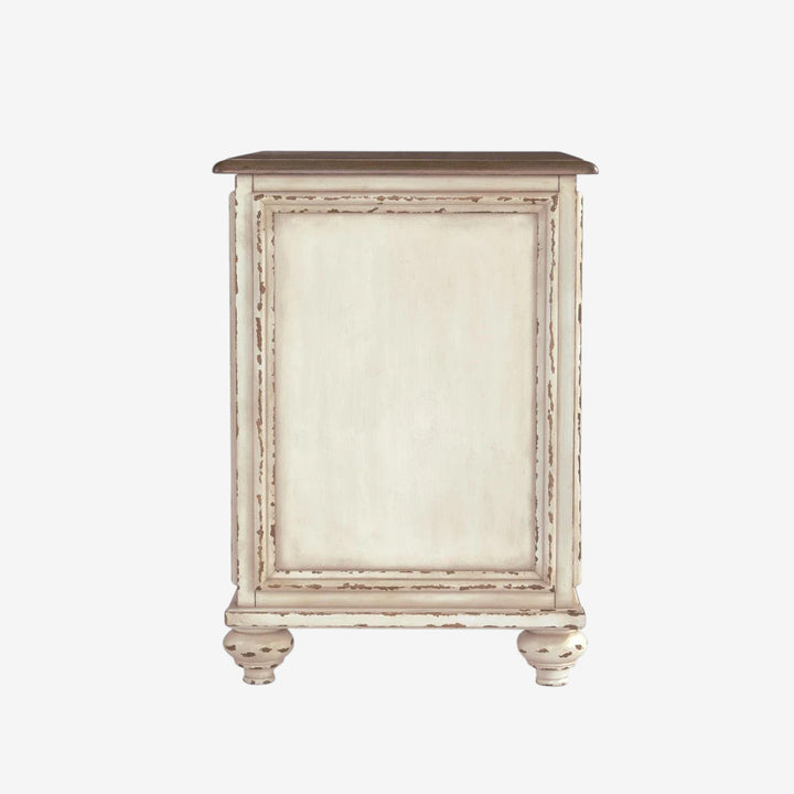 T743-7 Realyn Chairside End Table - White/ Brown | Signature Design By Ashley