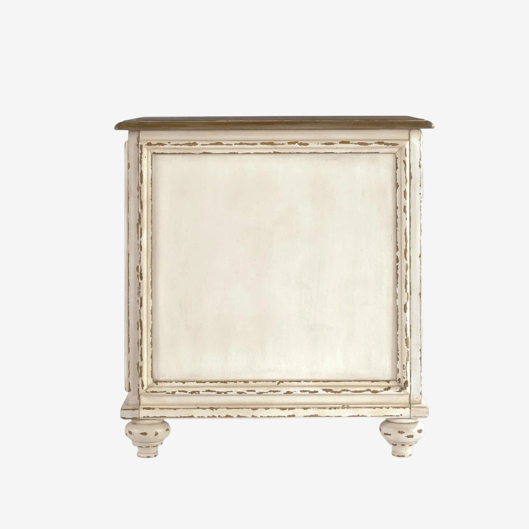 T743-7 Realyn Chairside End Table - White/ Brown | Signature Design By Ashley