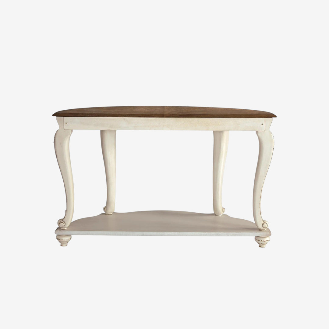 T743-4 Realyn Sofa Table - White/ Brown | Signature Design By Ashley