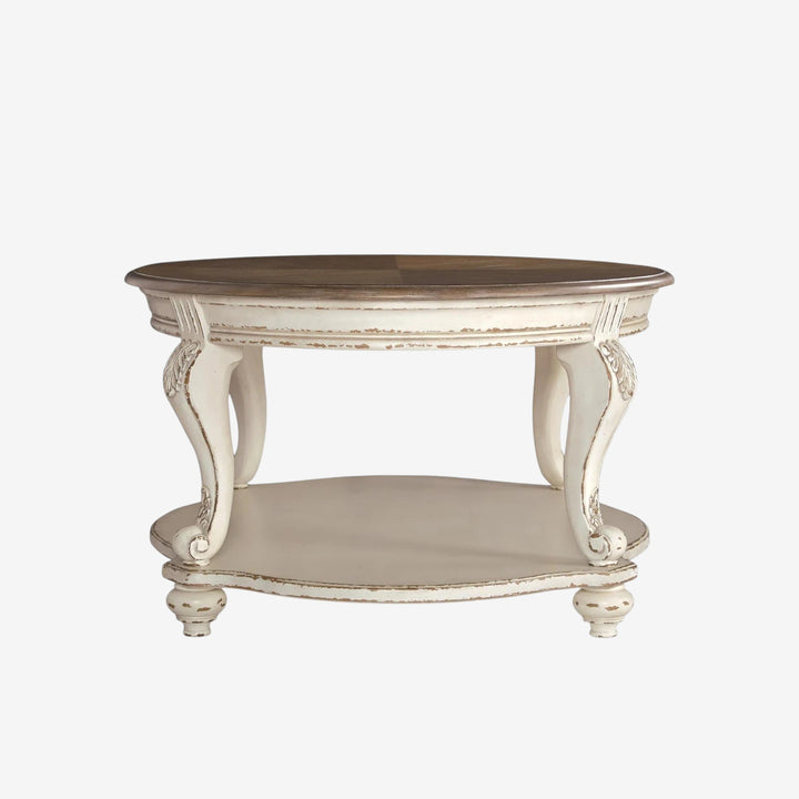 T743-0 Realyn Coffee Table - White/ Brown | Signature Design By Ashley