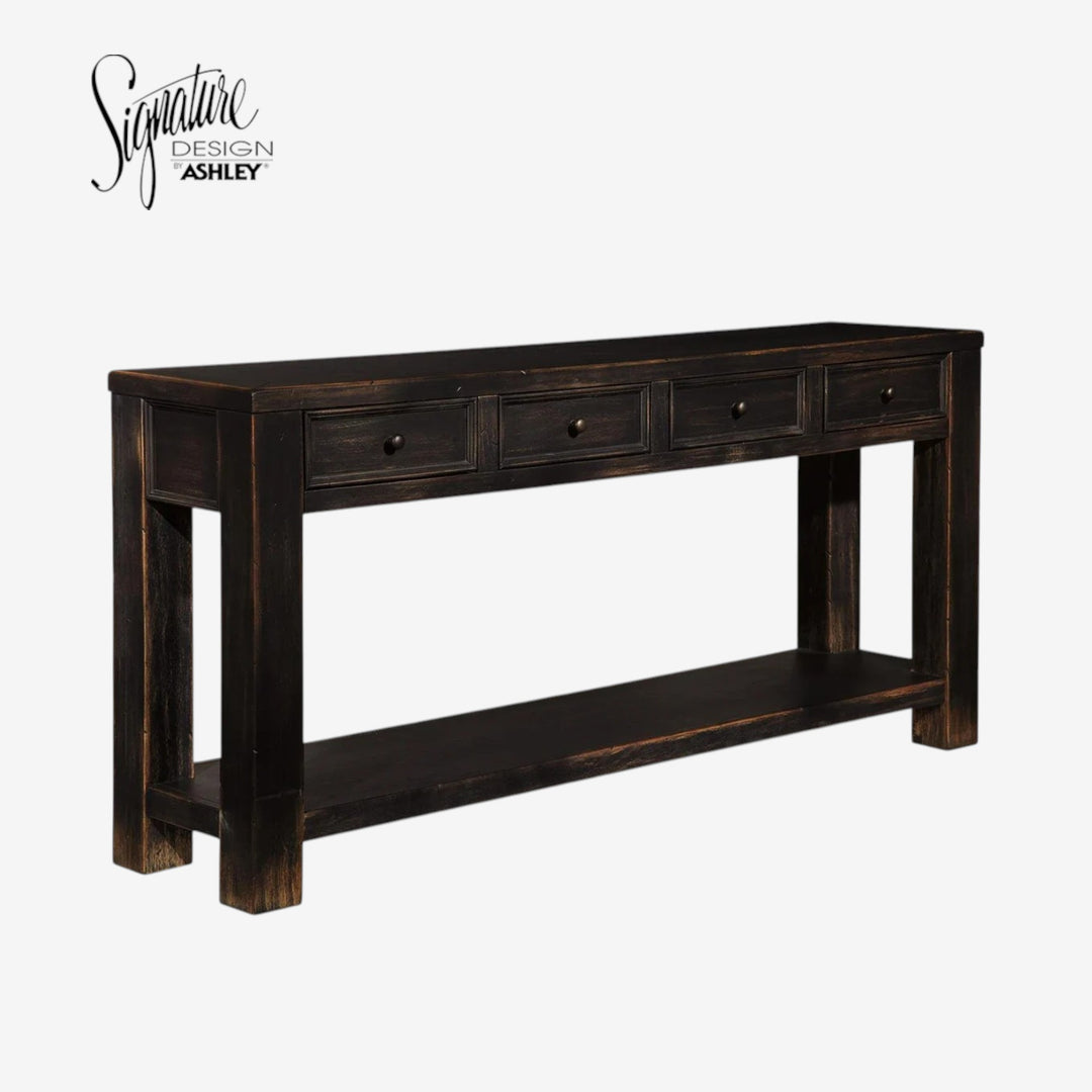 T732-4 Gavelston 4 Drawers Sofa/ Console Table - Black | Signature Design By Ashley