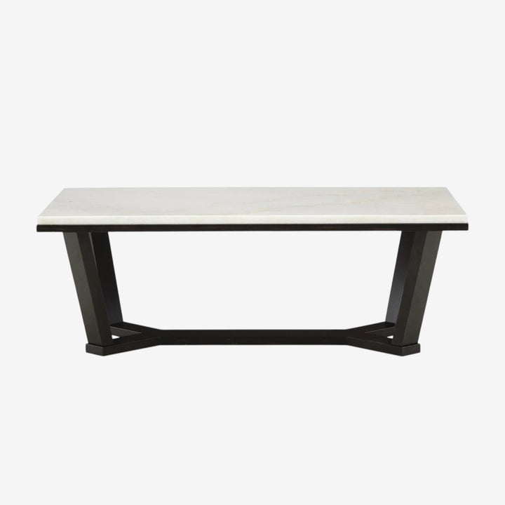 T770-1 Fostead Coffee Table With Marble Top - White/ Espresso | Signature Design By Ashley