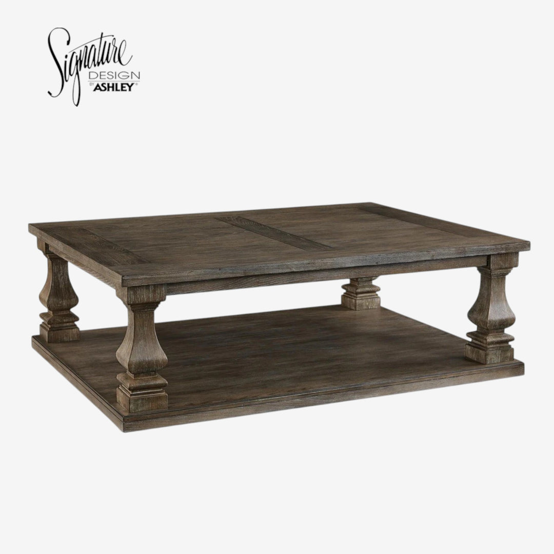 T776-1 Johnelle Wooden Coffee Table - Grey | Signature Design By Ashley