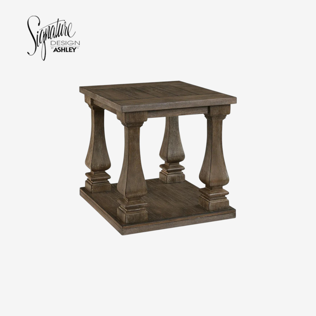 T776-3 Johnelle Wooden End Table - Grey | Signature Design By Ashley