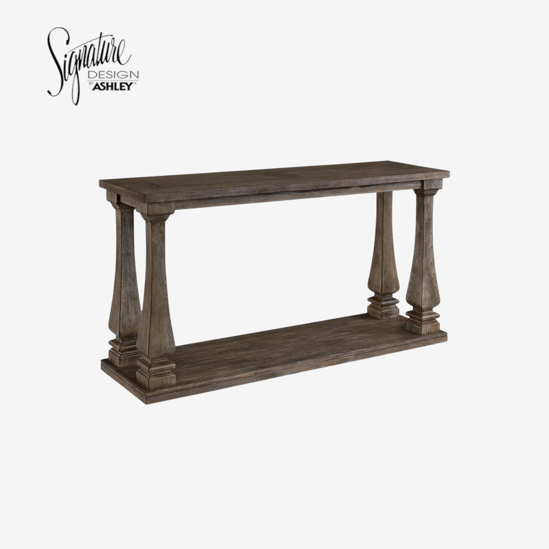 T776-4 Johnelle Wooden Sofa Table - Grey | Signature Design By Ashley