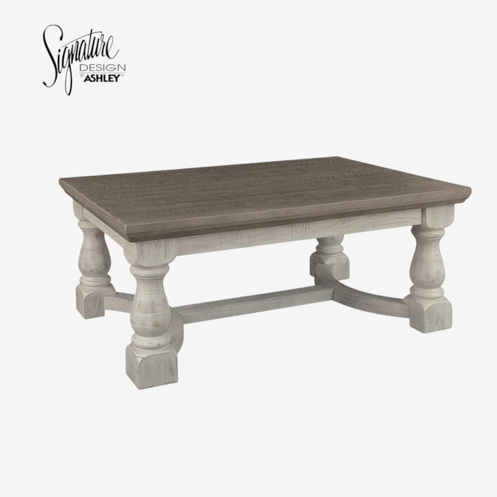 T814-1 Havalance Wooden Coffee Table - Grey/ White | Signature Design By Ashley
