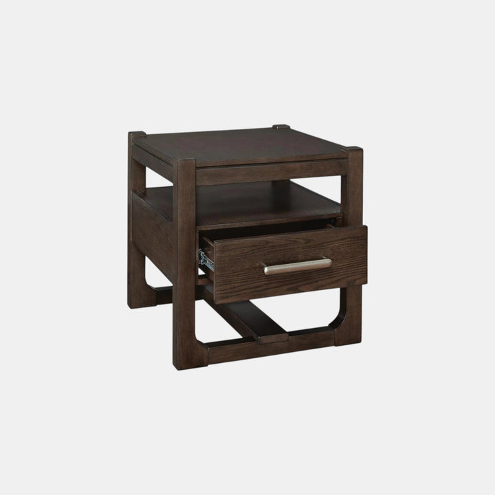 T856-2 Breckington Wooden End Table - Dark Brown | Signature Design By Ashley