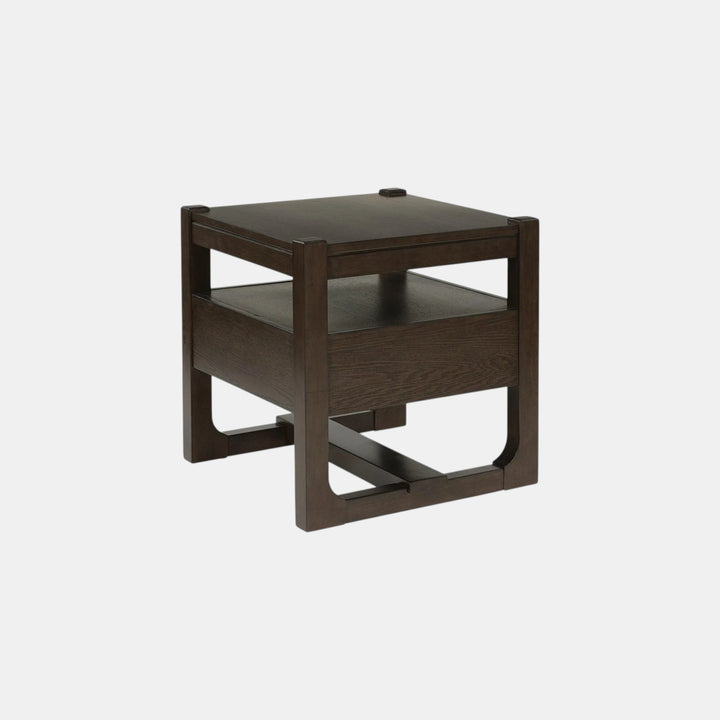 T856-2 Breckington Wooden End Table - Dark Brown | Signature Design By Ashley