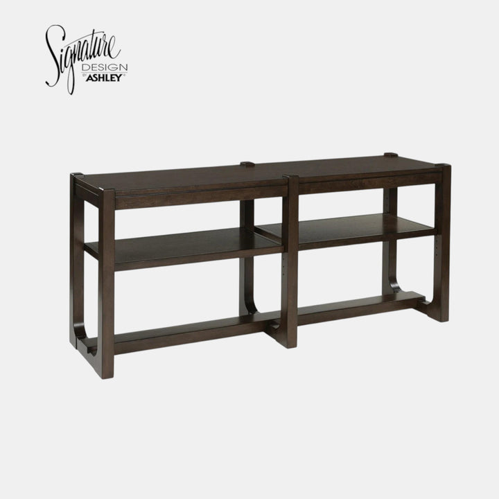 T856-4 Breckington Wooden Sofa Table - Dark Brown | Signature Design By Ashley
