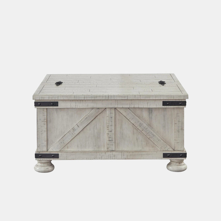 T929-20 Carynhurst Hinged Lift Top Coffee Table - Whitewash | Signature Design By Ashley